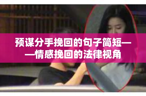 预谋分手挽回的句子简短——情感挽回的法律视角
