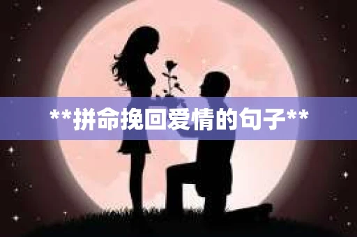 **拼命挽回爱情的句子**