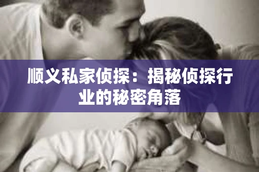 顺义私家侦探：揭秘侦探行业的秘密角落