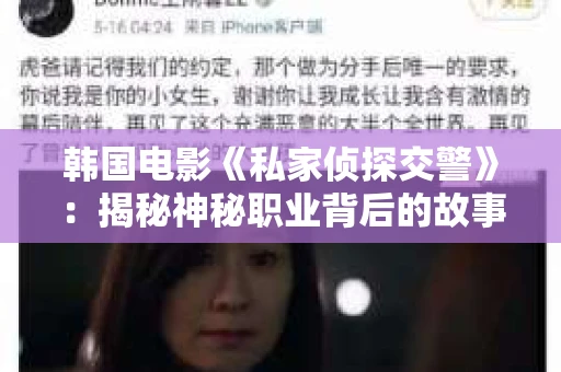 韩国电影《私家侦探交警》：揭秘神秘职业背后的故事