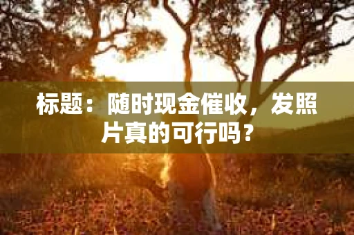 标题：随时现金催收，发照片真的可行吗？