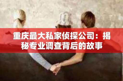 重庆最大私家侦探公司：揭秘专业调查背后的故事