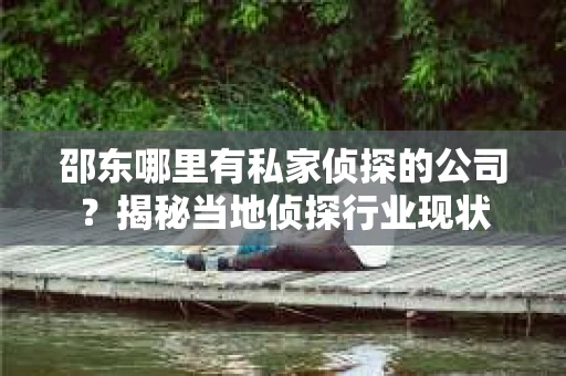 邵东哪里有私家侦探的公司？揭秘当地侦探行业现状