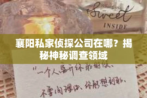 襄阳私家侦探公司在哪？揭秘神秘调查领域