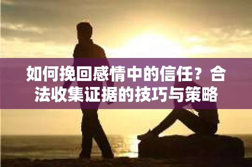 如何挽回感情中的信任?合法收集证据的技巧与策略 如何挽回感情中的信任?合法收集证据的技巧与策略