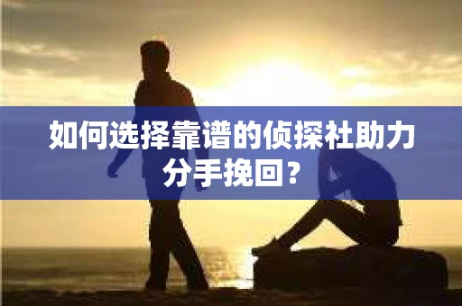 如何选择靠谱的侦探社助力分手挽回？