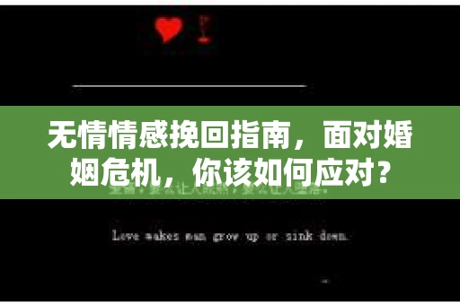 无情情感挽回指南，面对婚姻危机，你该如何应对？