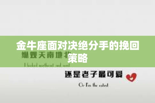 金牛座面对决绝分手的挽回策略