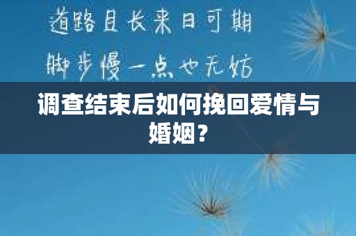 调查结束后如何挽回爱情与婚姻? 调查结束后如何挽回爱情与婚姻?